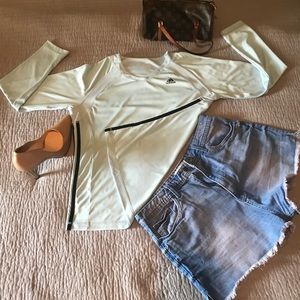 Adidas 3 Stripe Long Sleeve Tee/Top Women’s Shirt